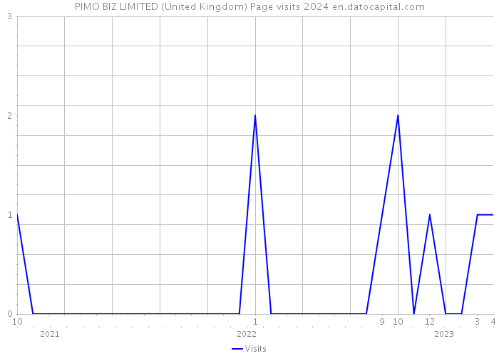 PIMO BIZ LIMITED (United Kingdom) Page visits 2024 