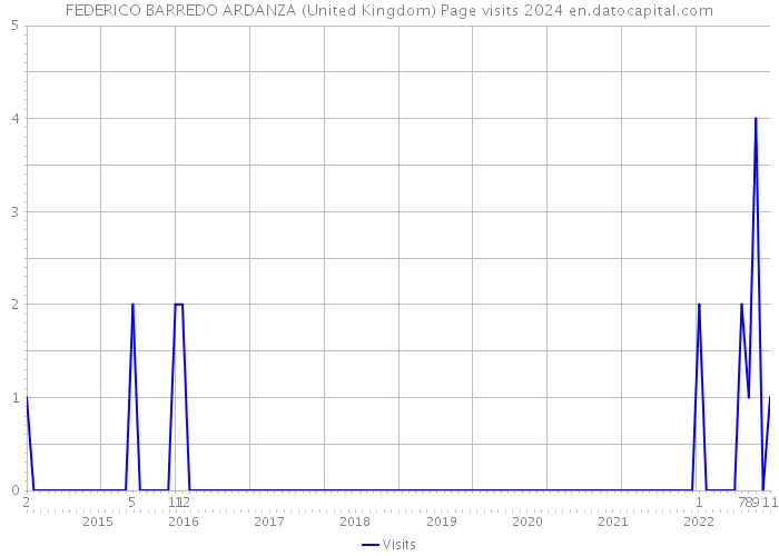 FEDERICO BARREDO ARDANZA (United Kingdom) Page visits 2024 