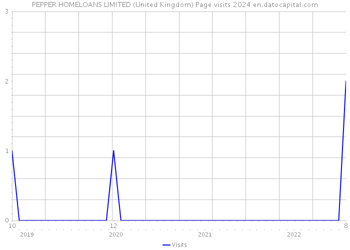 PEPPER HOMELOANS LIMITED (United Kingdom) Page visits 2024 