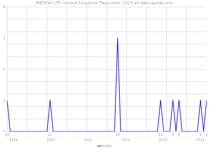 MEDINA LTD (United Kingdom) Page visits 2024 