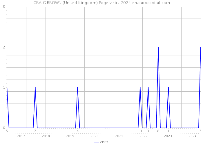 CRAIG BROWN (United Kingdom) Page visits 2024 