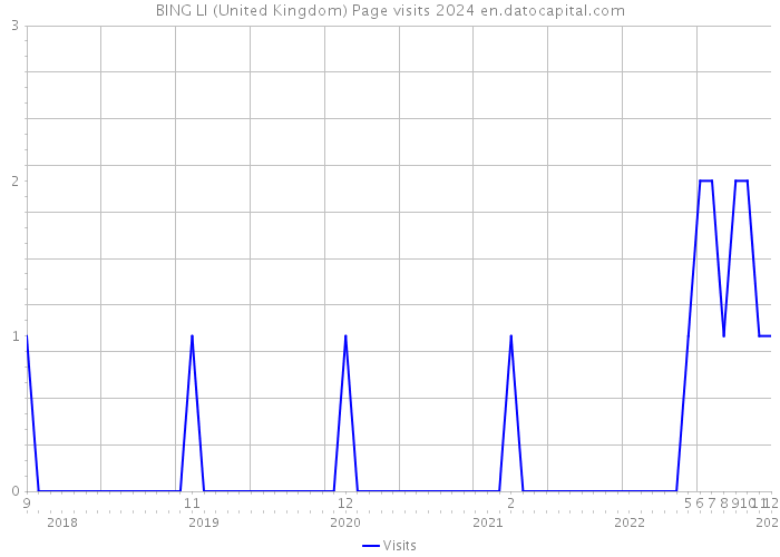 BING LI (United Kingdom) Page visits 2024 