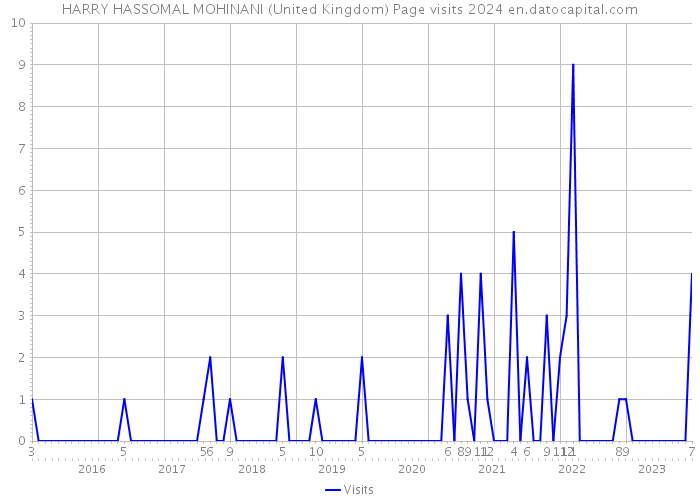 HARRY HASSOMAL MOHINANI (United Kingdom) Page visits 2024 