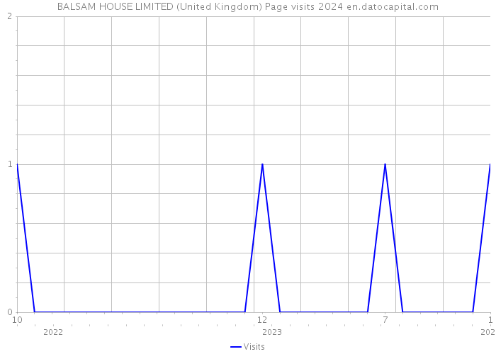 BALSAM HOUSE LIMITED (United Kingdom) Page visits 2024 