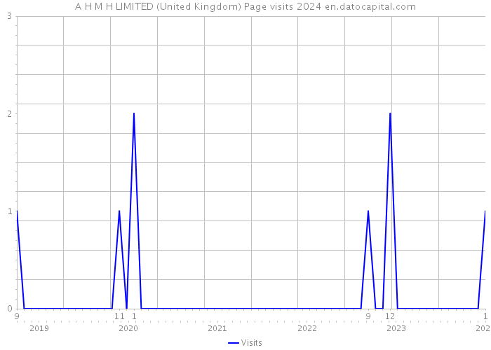 A H M H LIMITED (United Kingdom) Page visits 2024 