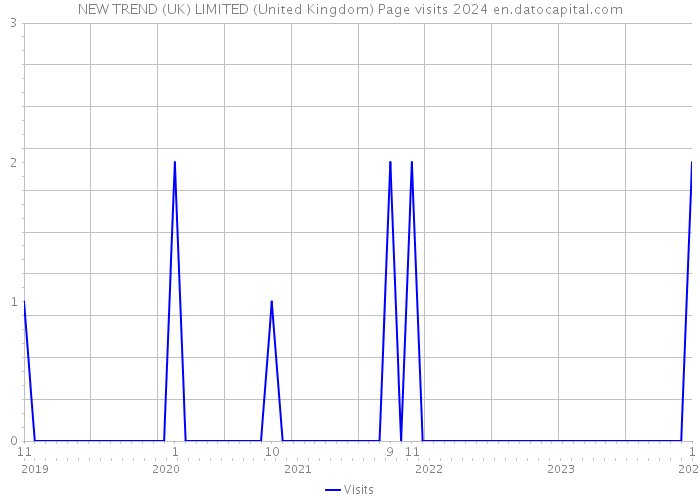 NEW TREND (UK) LIMITED (United Kingdom) Page visits 2024 