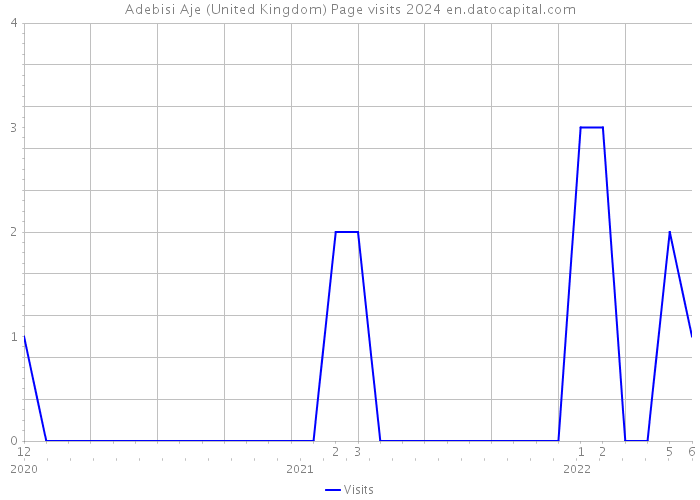 Adebisi Aje (United Kingdom) Page visits 2024 
