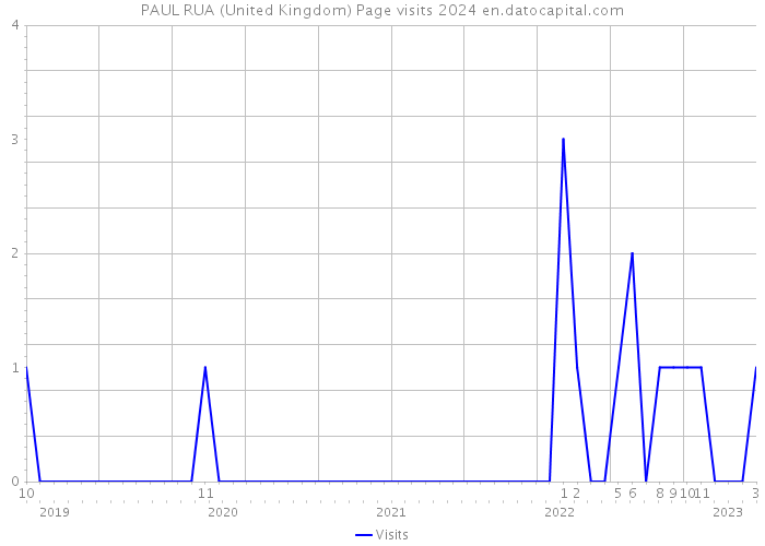 PAUL RUA (United Kingdom) Page visits 2024 