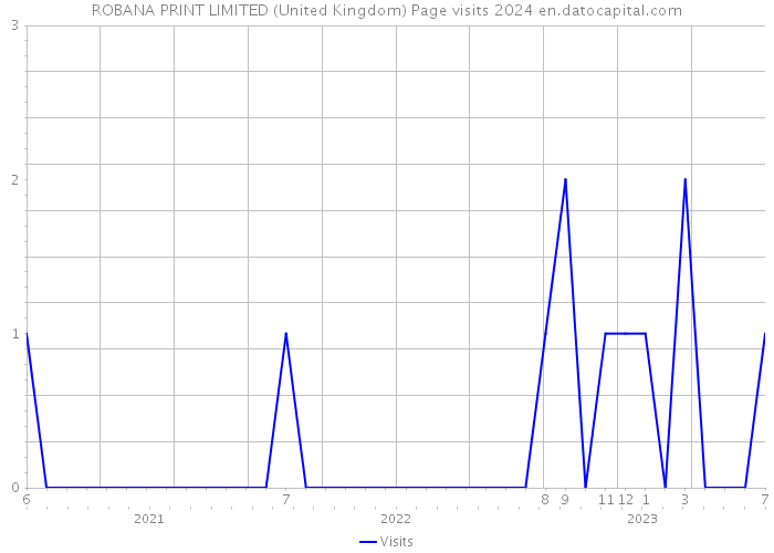 ROBANA PRINT LIMITED (United Kingdom) Page visits 2024 