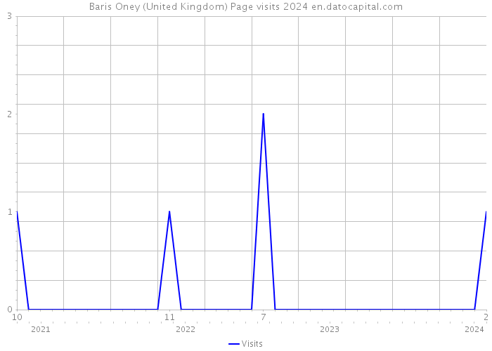 Baris Oney (United Kingdom) Page visits 2024 
