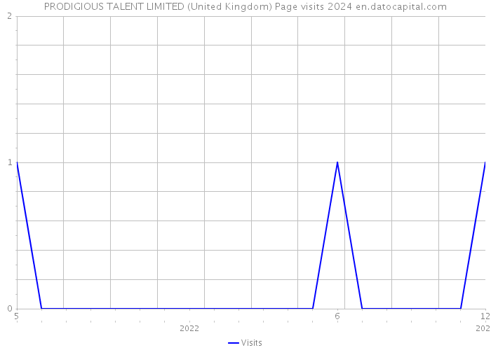 PRODIGIOUS TALENT LIMITED (United Kingdom) Page visits 2024 