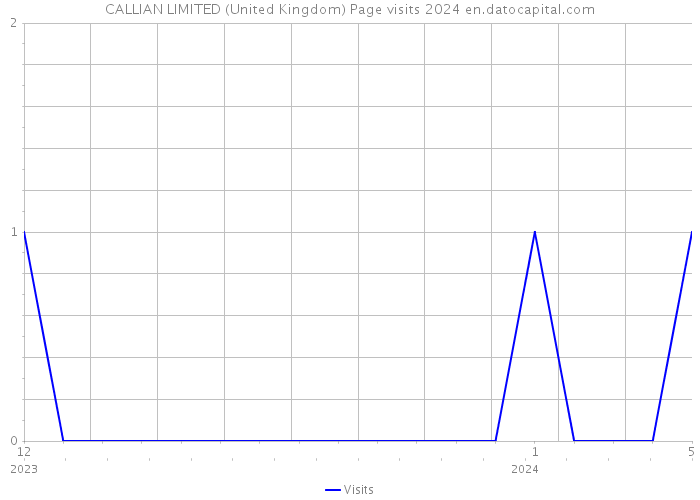 CALLIAN LIMITED (United Kingdom) Page visits 2024 
