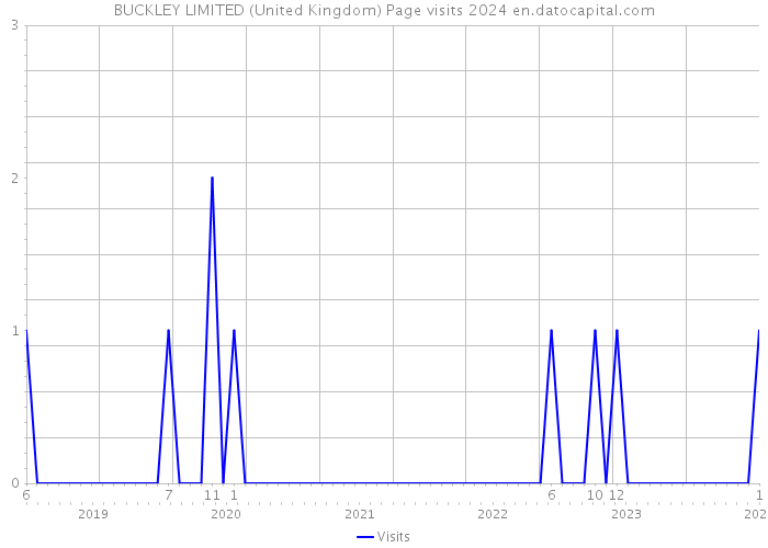 BUCKLEY LIMITED (United Kingdom) Page visits 2024 