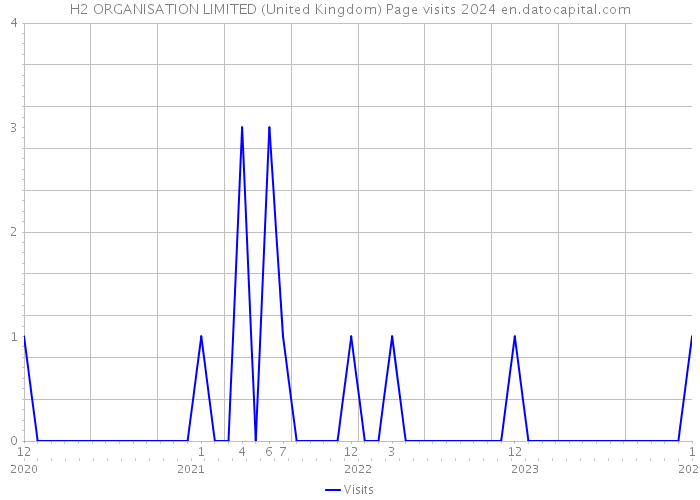 H2 ORGANISATION LIMITED (United Kingdom) Page visits 2024 