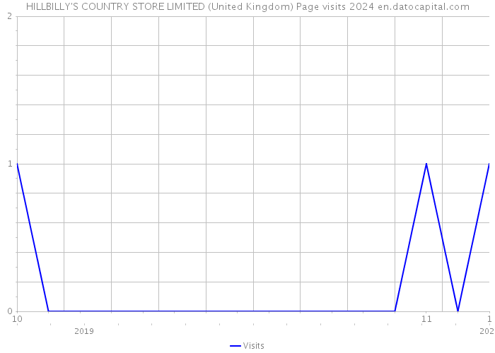 HILLBILLY'S COUNTRY STORE LIMITED (United Kingdom) Page visits 2024 