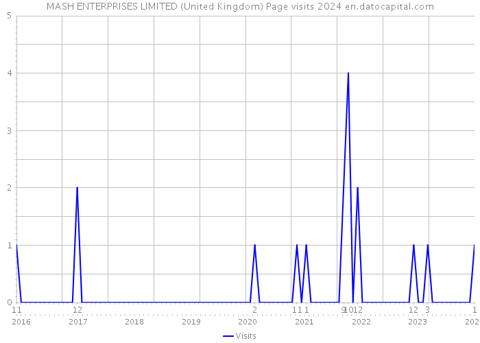 MASH ENTERPRISES LIMITED (United Kingdom) Page visits 2024 