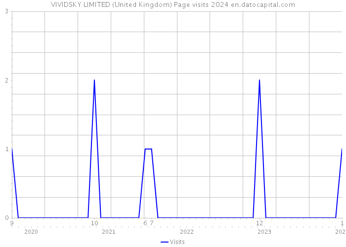 VIVIDSKY LIMITED (United Kingdom) Page visits 2024 