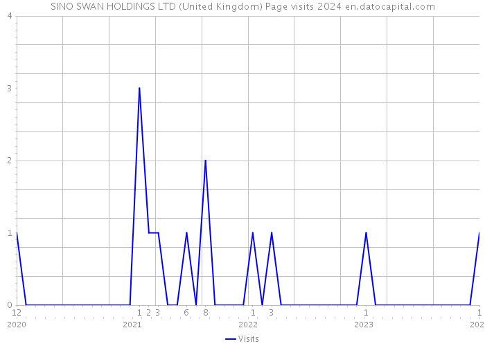 SINO SWAN HOLDINGS LTD (United Kingdom) Page visits 2024 