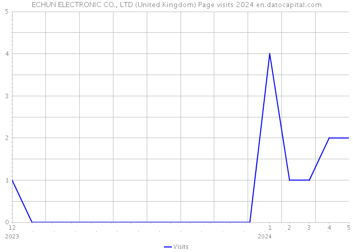 ECHUN ELECTRONIC CO., LTD (United Kingdom) Page visits 2024 