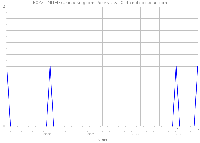 BOYZ LIMITED (United Kingdom) Page visits 2024 