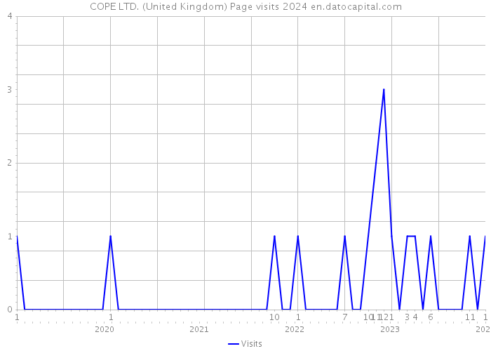 COPE LTD. (United Kingdom) Page visits 2024 