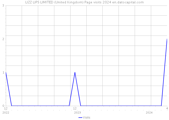 LIZZ LIPS LIMITED (United Kingdom) Page visits 2024 
