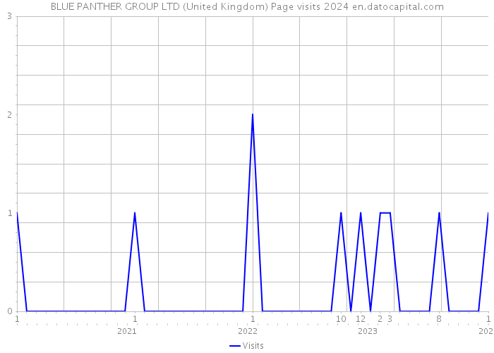 BLUE PANTHER GROUP LTD (United Kingdom) Page visits 2024 
