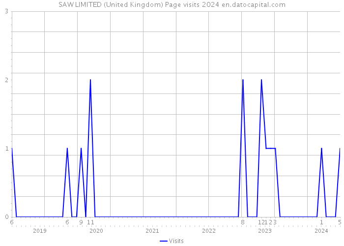 SAW LIMITED (United Kingdom) Page visits 2024 