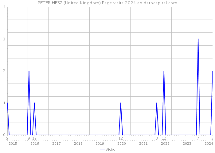 PETER HESZ (United Kingdom) Page visits 2024 