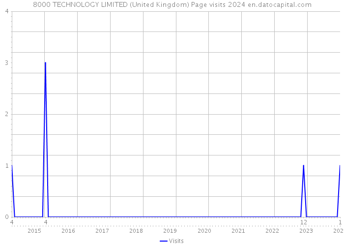 8000 TECHNOLOGY LIMITED (United Kingdom) Page visits 2024 