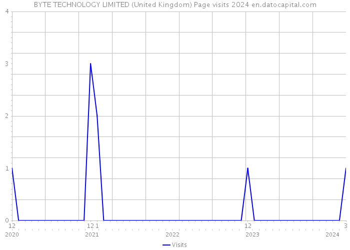 BYTE TECHNOLOGY LIMITED (United Kingdom) Page visits 2024 