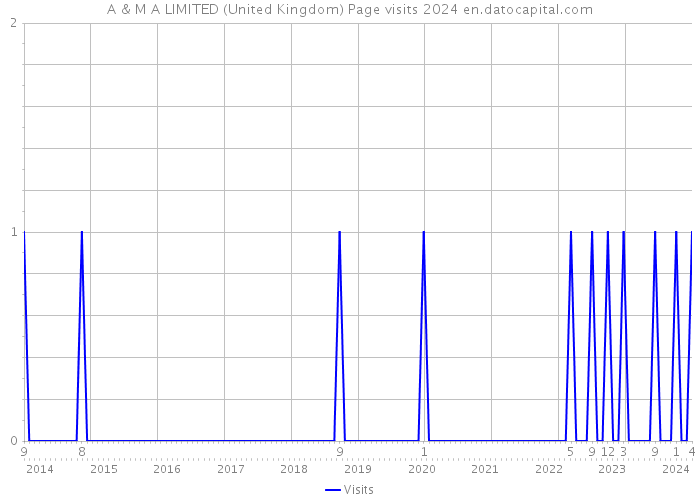 A & M A LIMITED (United Kingdom) Page visits 2024 
