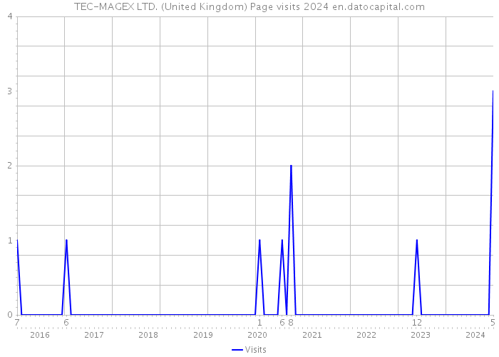 TEC-MAGEX LTD. (United Kingdom) Page visits 2024 