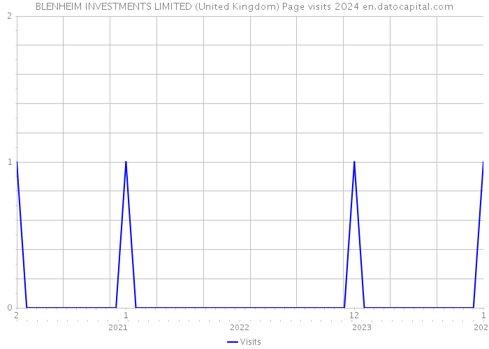 BLENHEIM INVESTMENTS LIMITED (United Kingdom) Page visits 2024 