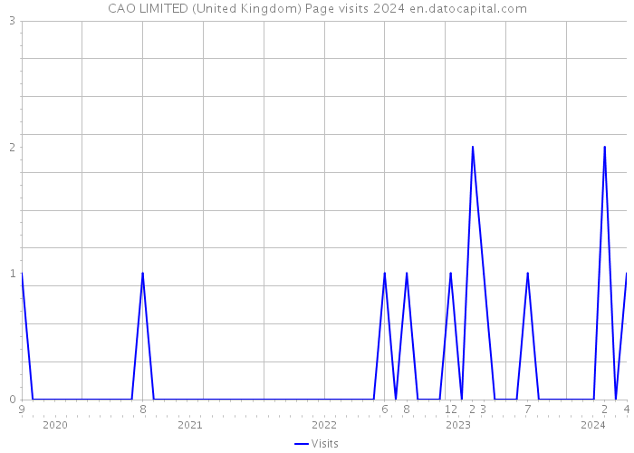 CAO LIMITED (United Kingdom) Page visits 2024 