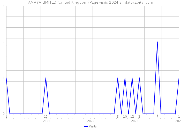 AMAYA LIMITED (United Kingdom) Page visits 2024 
