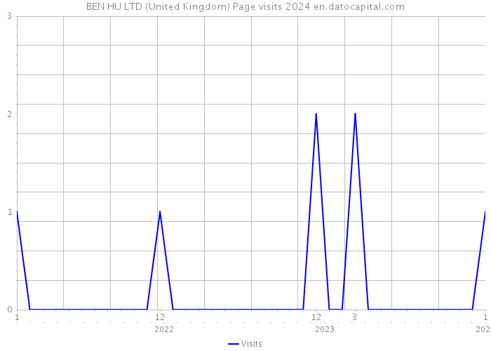 BEN HU LTD (United Kingdom) Page visits 2024 