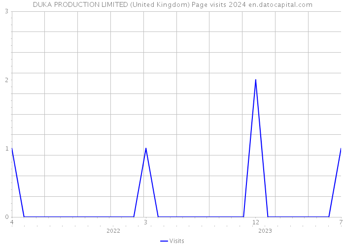 DUKA PRODUCTION LIMITED (United Kingdom) Page visits 2024 