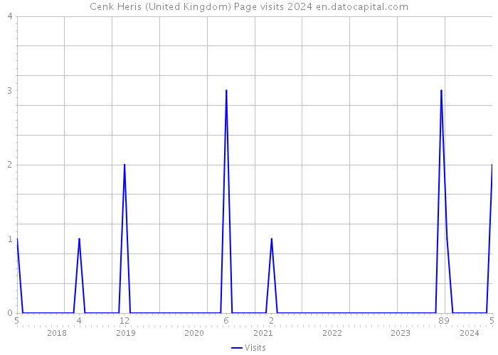 Cenk Heris (United Kingdom) Page visits 2024 