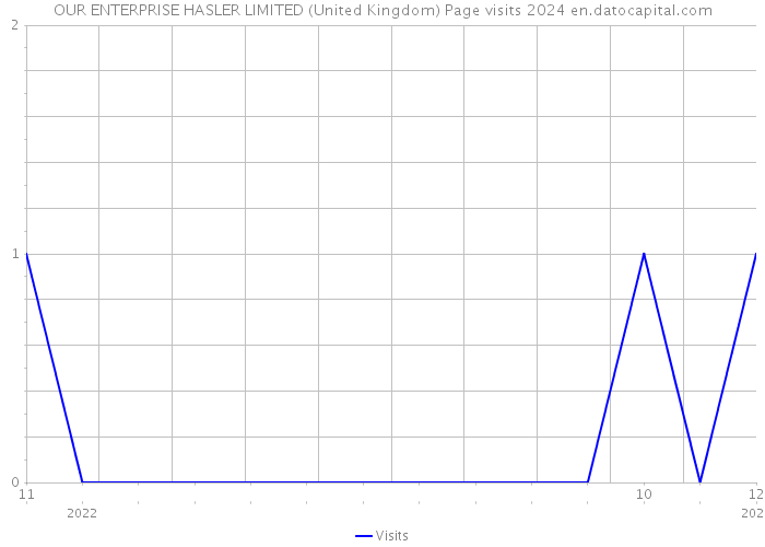 OUR ENTERPRISE HASLER LIMITED (United Kingdom) Page visits 2024 