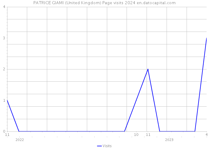 PATRICE GIAMI (United Kingdom) Page visits 2024 
