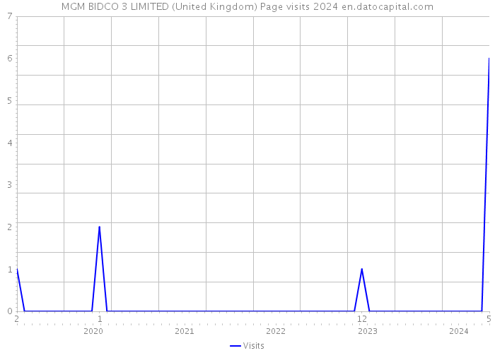 MGM BIDCO 3 LIMITED (United Kingdom) Page visits 2024 