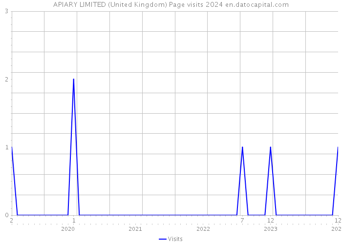 APIARY LIMITED (United Kingdom) Page visits 2024 