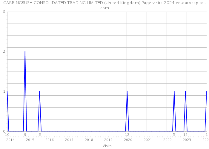 CARRINGBUSH CONSOLIDATED TRADING LIMITED (United Kingdom) Page visits 2024 