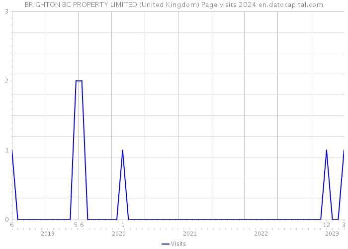 BRIGHTON BC PROPERTY LIMITED (United Kingdom) Page visits 2024 