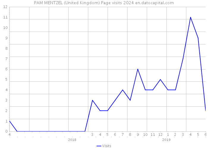 PAM MENTZEL (United Kingdom) Page visits 2024 