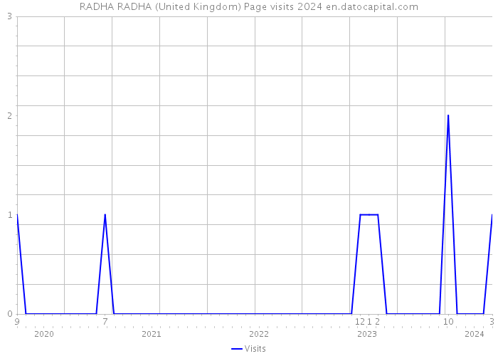 RADHA RADHA (United Kingdom) Page visits 2024 