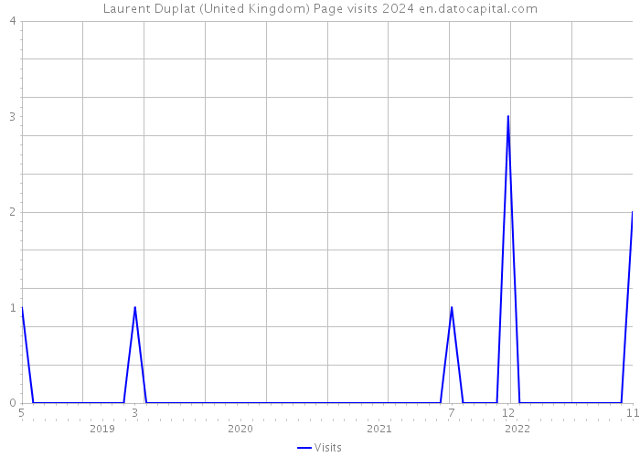 Laurent Duplat (United Kingdom) Page visits 2024 