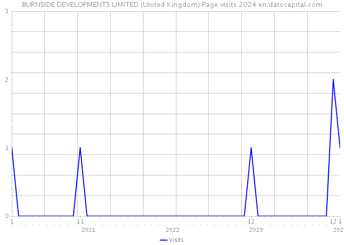 BURNSIDE DEVELOPMENTS LIMITED (United Kingdom) Page visits 2024 