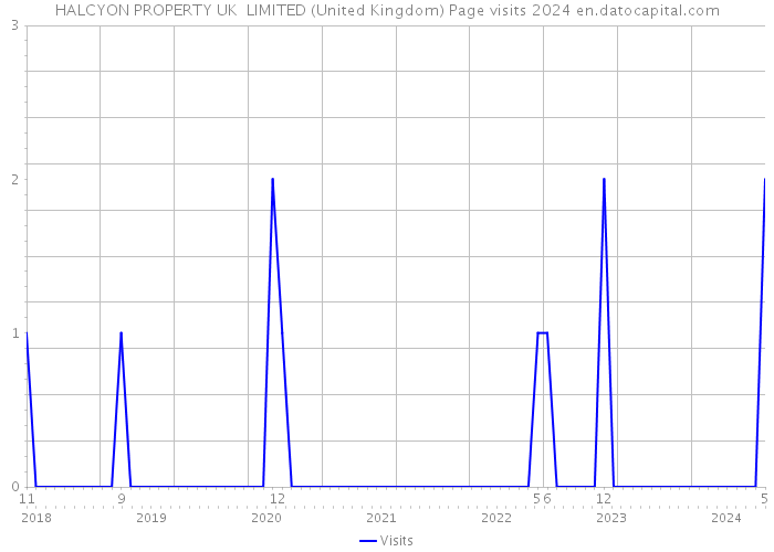 HALCYON PROPERTY UK LIMITED (United Kingdom) Page visits 2024 